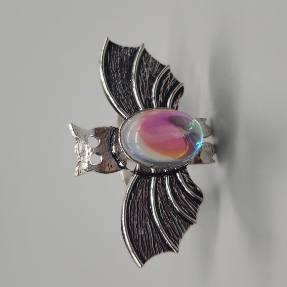 Rainbow Topaz Bat Ring - Picture 2 of 9